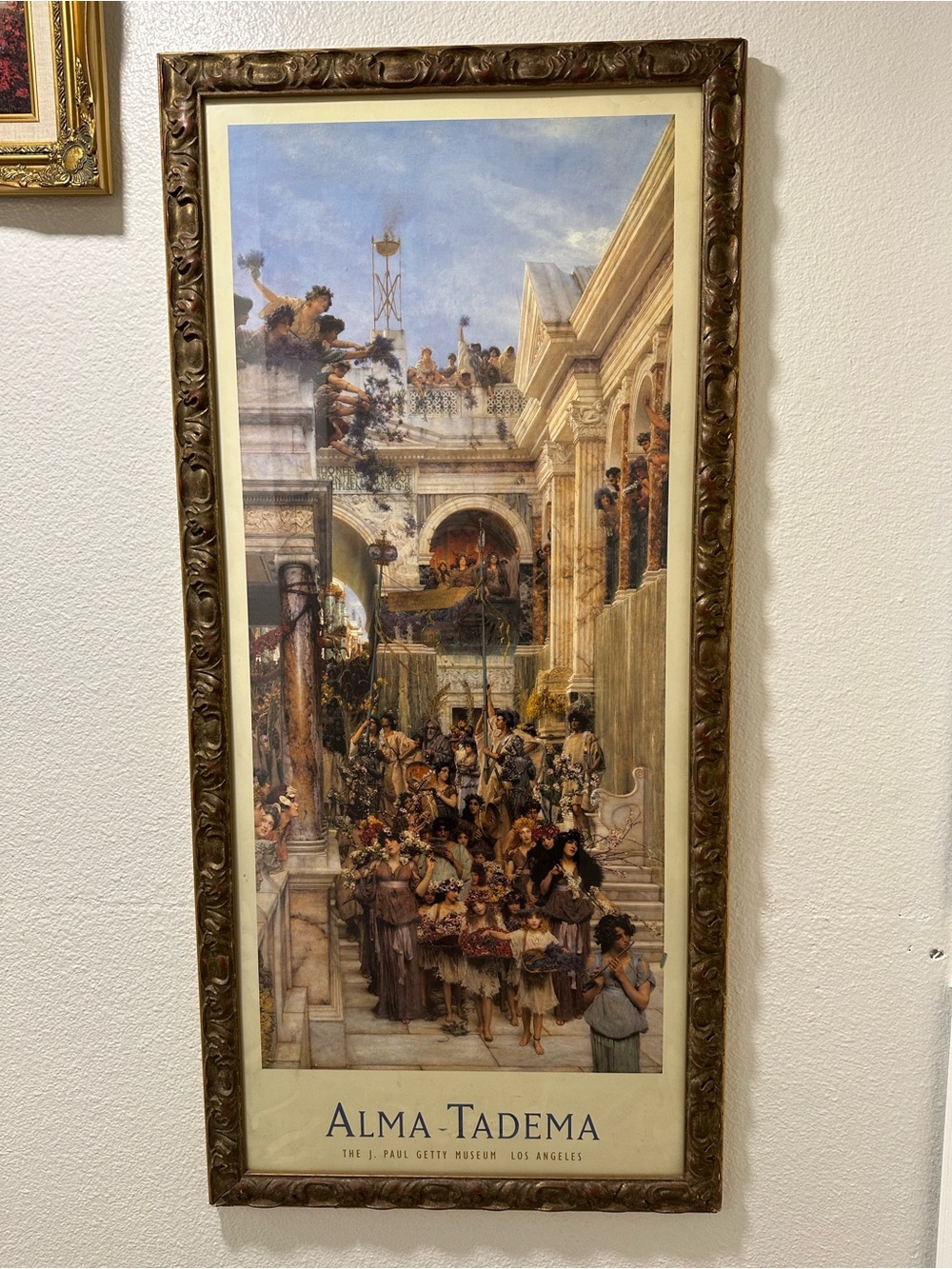 Vintage Alma-Tadema "The Spring" Getty Museum Framed Print 43" Custom Frame